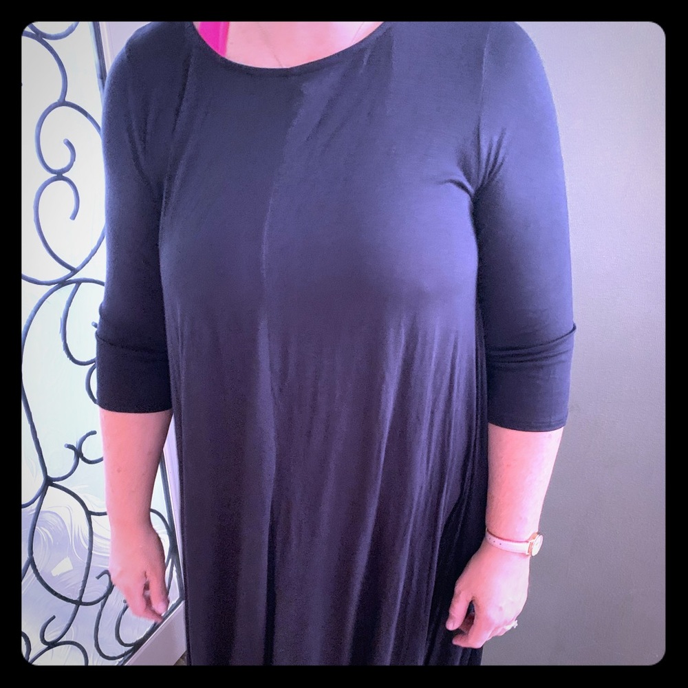 Black 95% Rayon/5% Spandex Dress